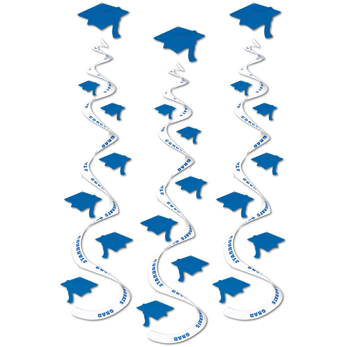 Printed Grad Cap Whirls