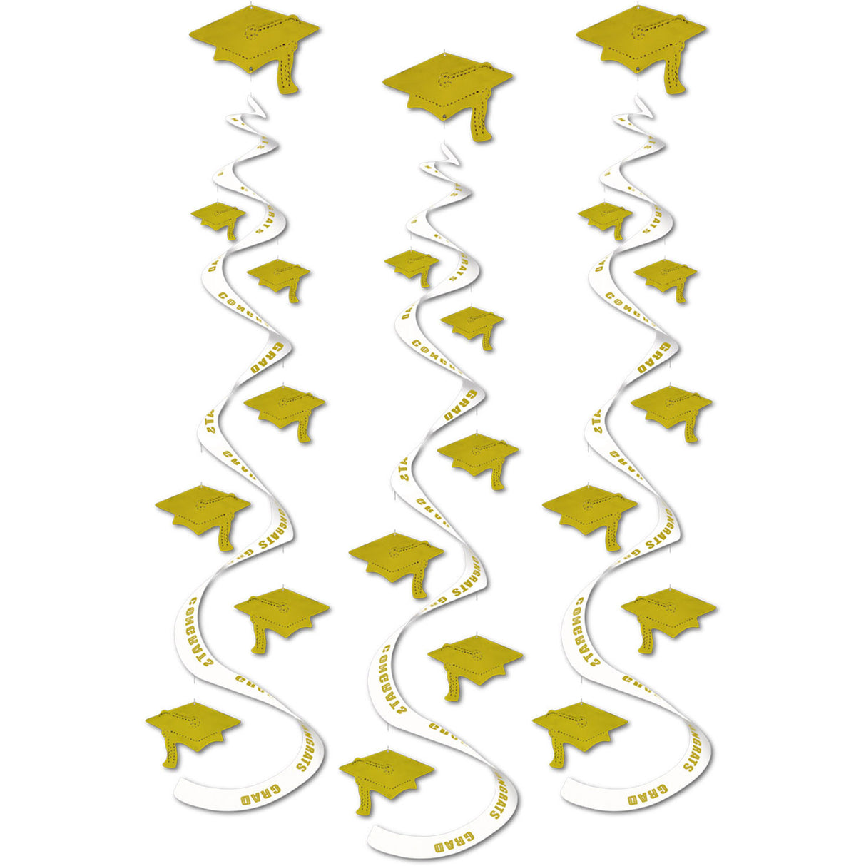 Printed Grad Cap Whirls