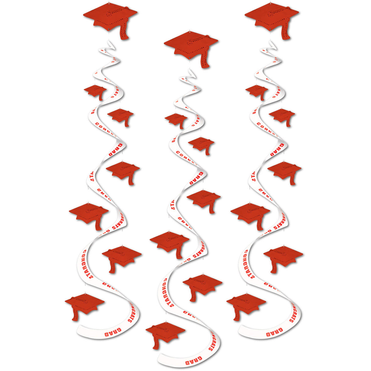 Printed Grad Cap Whirls