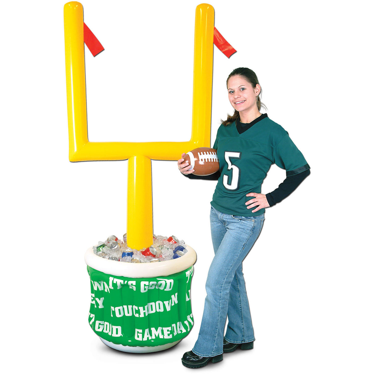 76" Inflatable Goal Post Cooler w/Football