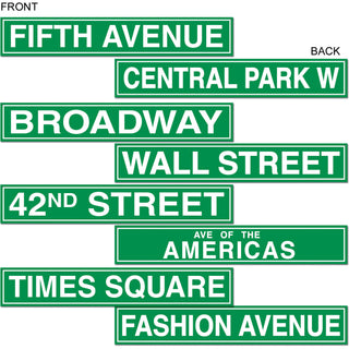 NYC Street Sign Cutouts 4 ct
