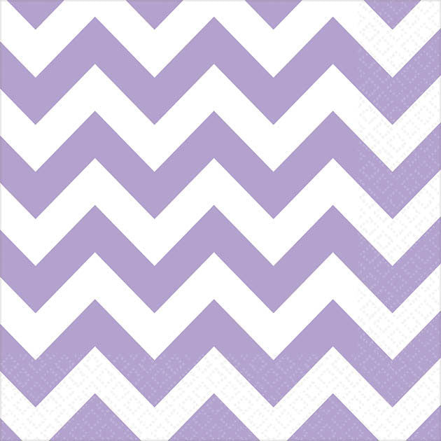 Lavender Chevron Beverage Napkins (16ct)
