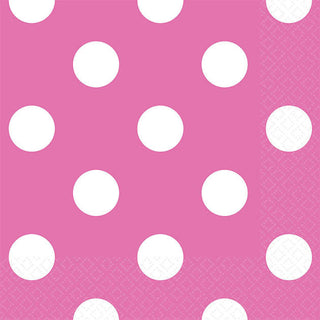 Bright Pink Dots Beverage Napkins (16ct)