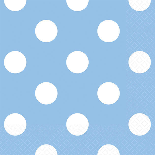 Pastel Blue Dots Beverage Napkins (16ct)