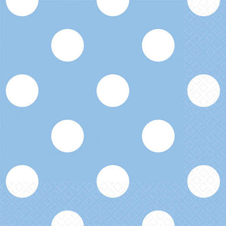 Pastel Blue Dots Beverage Napkins (16ct)