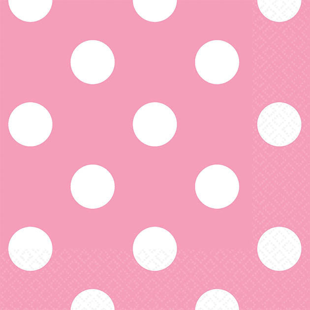 New Pink Dots Beverage Napkins (16ct)