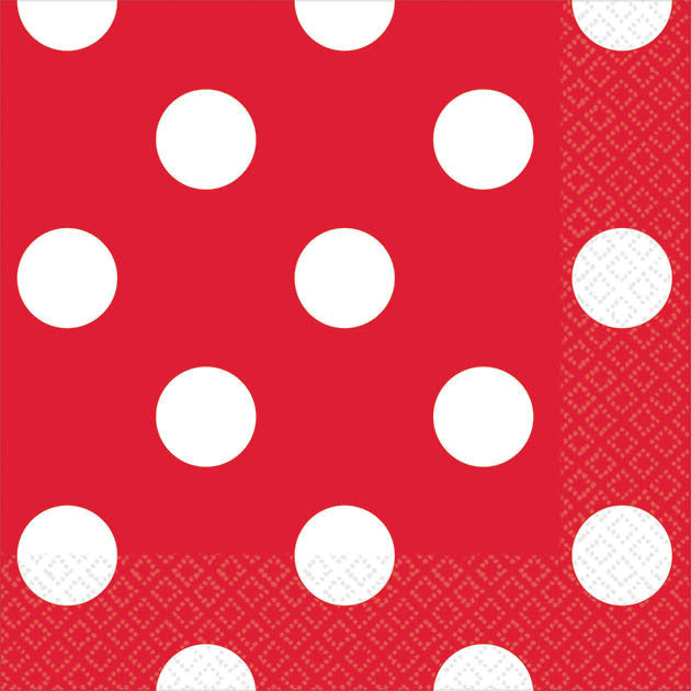 Apple Red Dots Beverage Napkins (16ct)