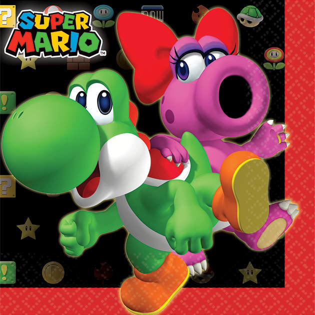 Super Mario Yoshi and Birdo Beverage Napkins (16ct)