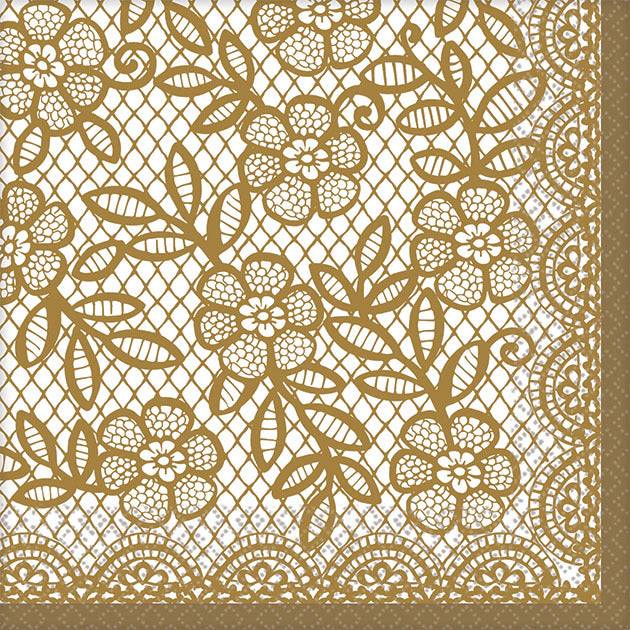 Delicate Lace Beverage Napkins (16ct)