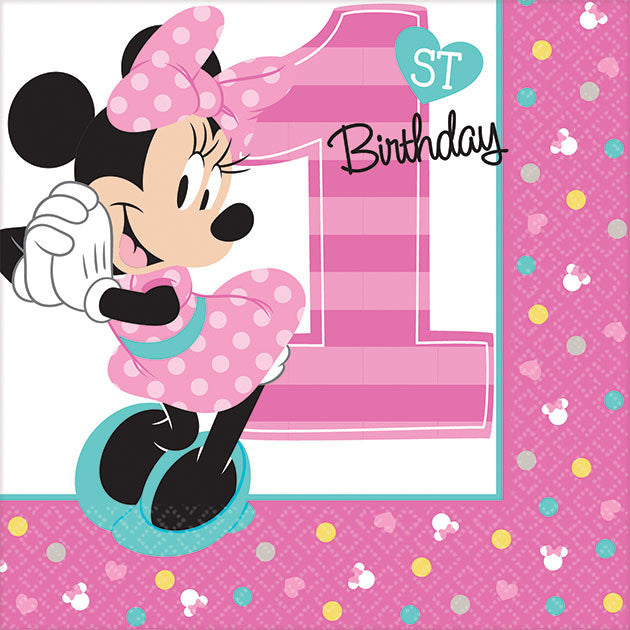 Minnie Fun To Be One Beverage Napkins (16 ct)