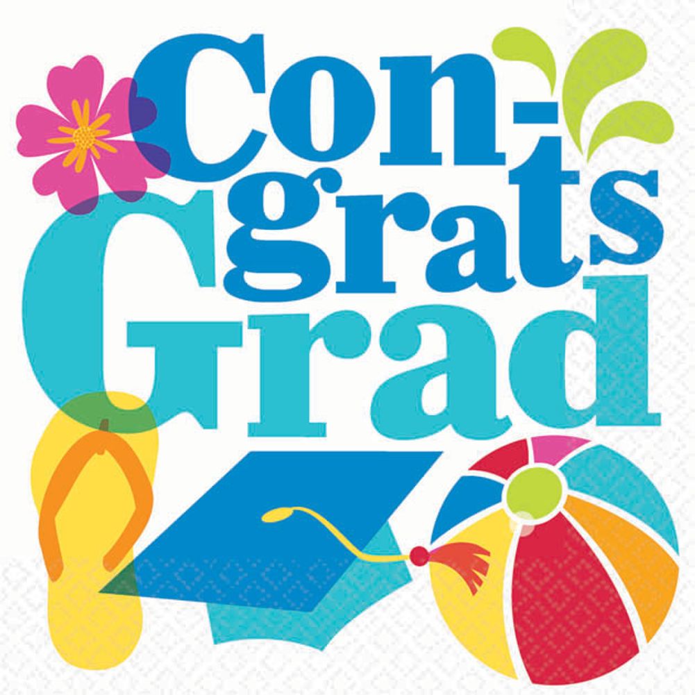 Summer Splash Grad Beverage Napkins (16ct)