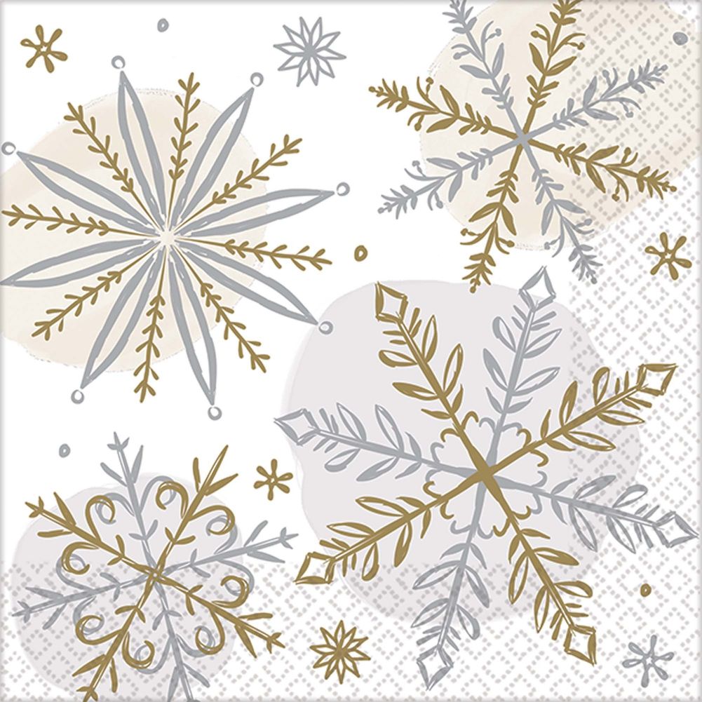 Shining Snow Beverage Napkins (16 ct)