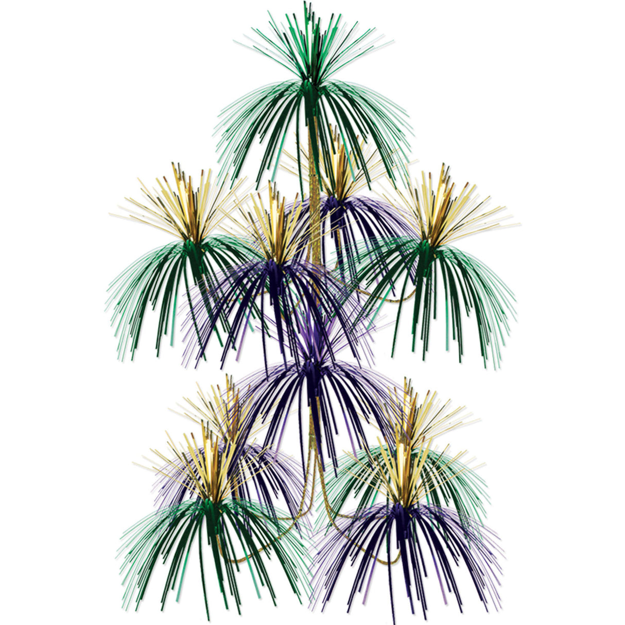 Green, Gold, and Purple Firework Chandelier