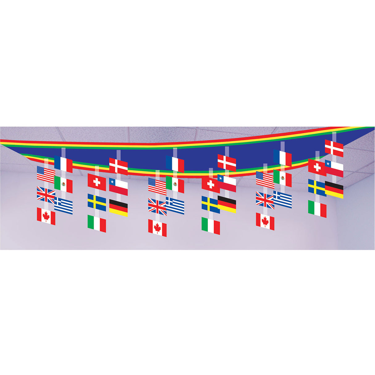 International Flag Ceiling Decororations