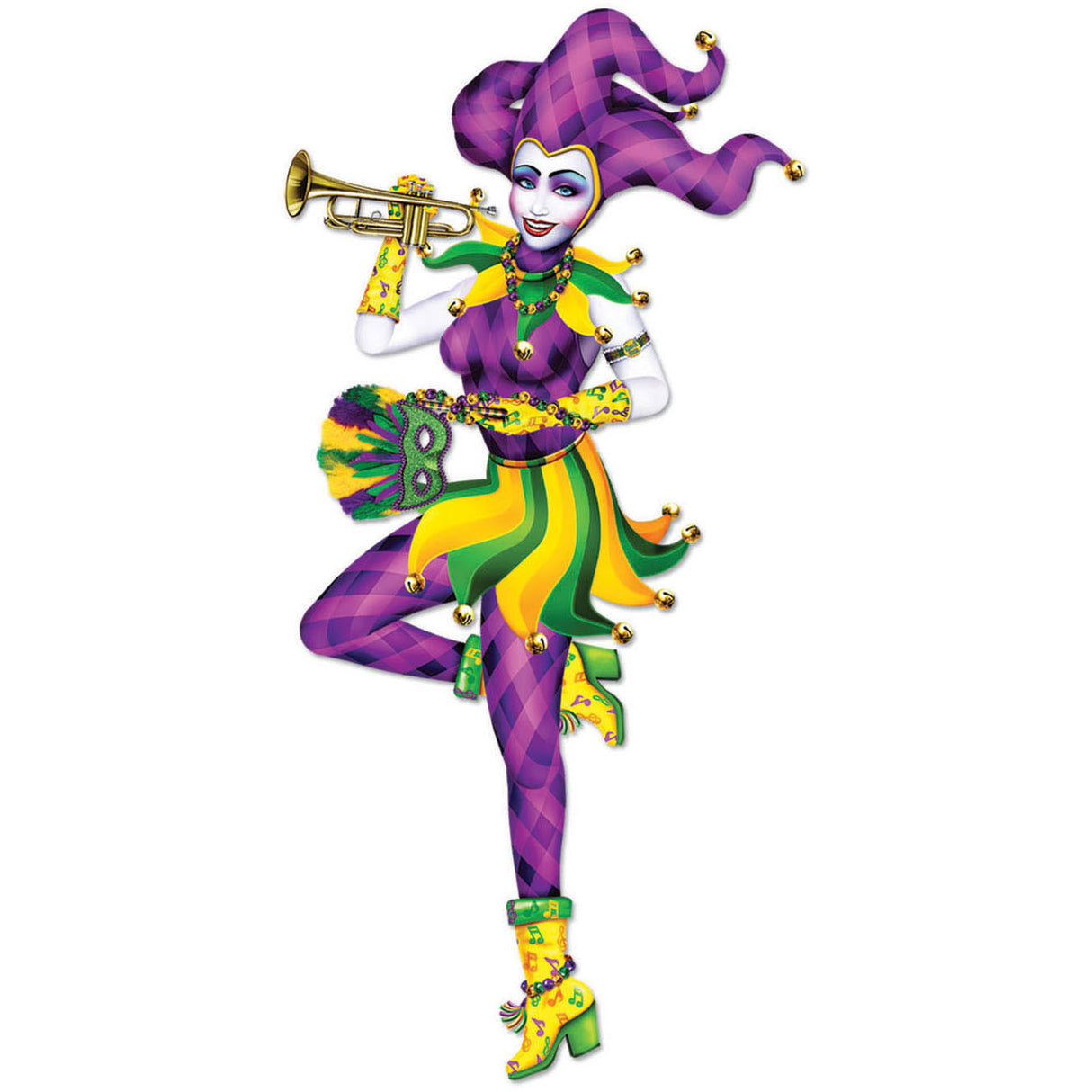 Jointed Mardi Gras Mime