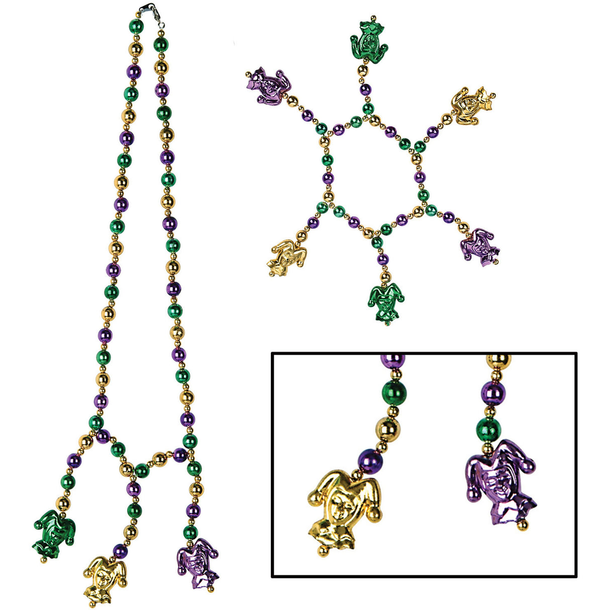 Mardi Gras Beads Choker/Bracelet Set