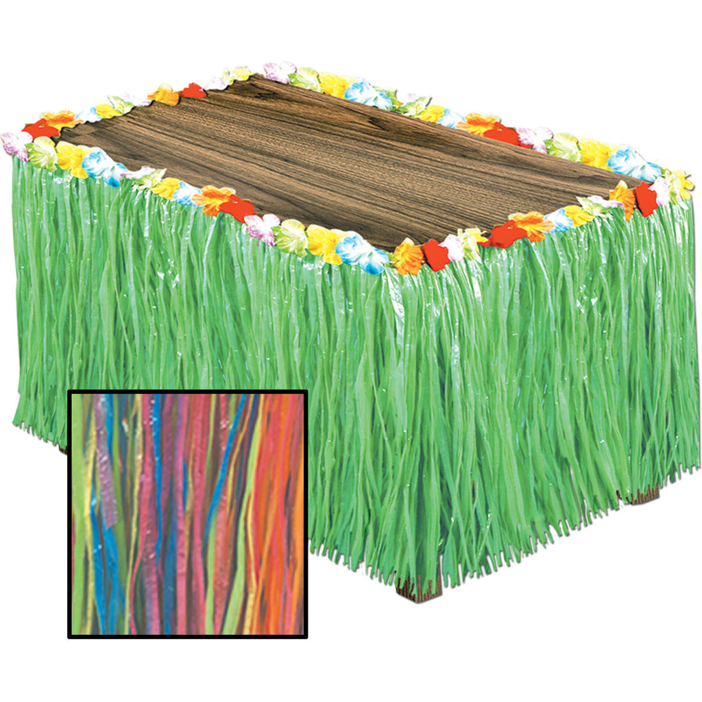 Multicolor Grass Table Skirt