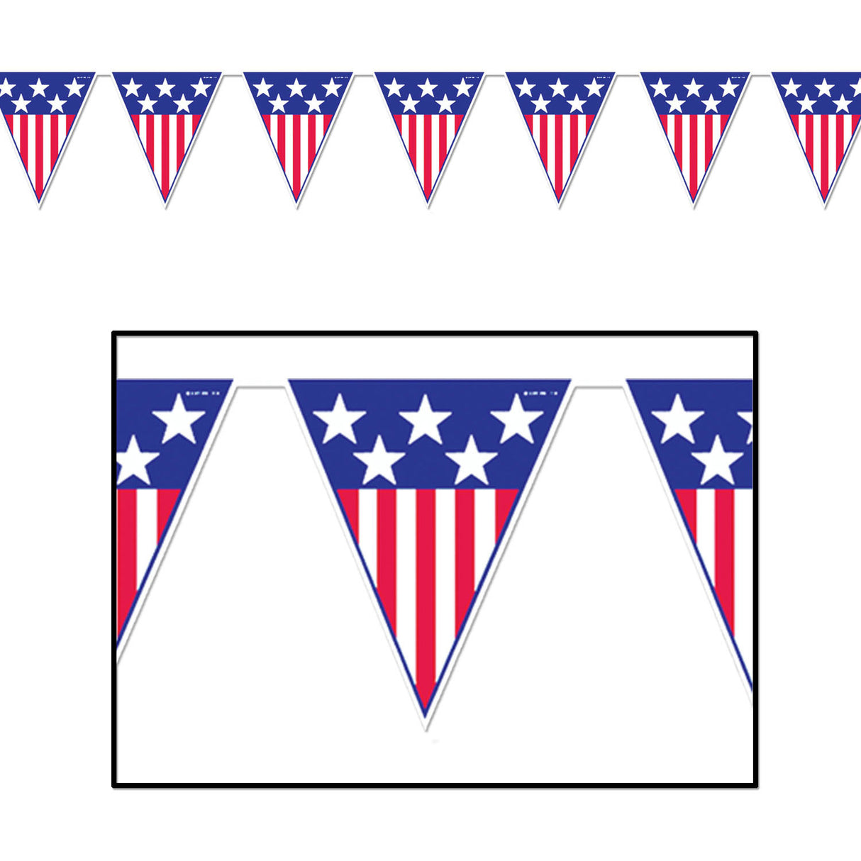 American Flag Pennant Banner