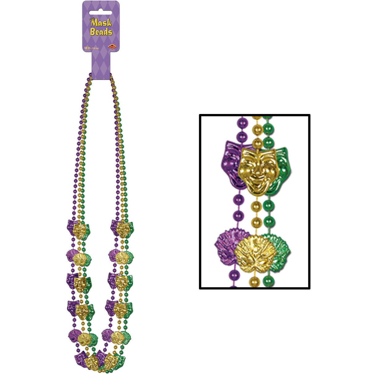 Mardi Gras Mask Beads