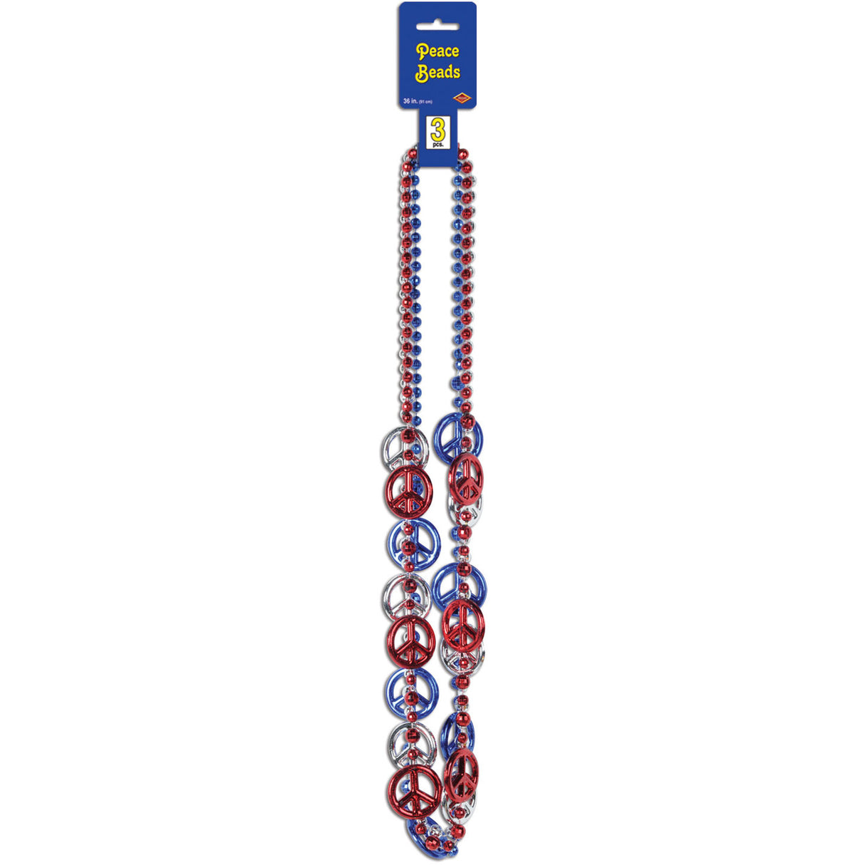 Patriotic Peace Sign Beads