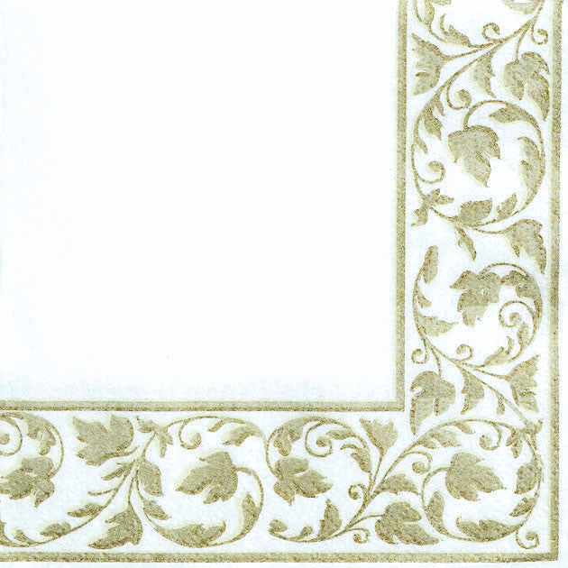 Gold Trimmed Premium Beverage Napkins (24ct)