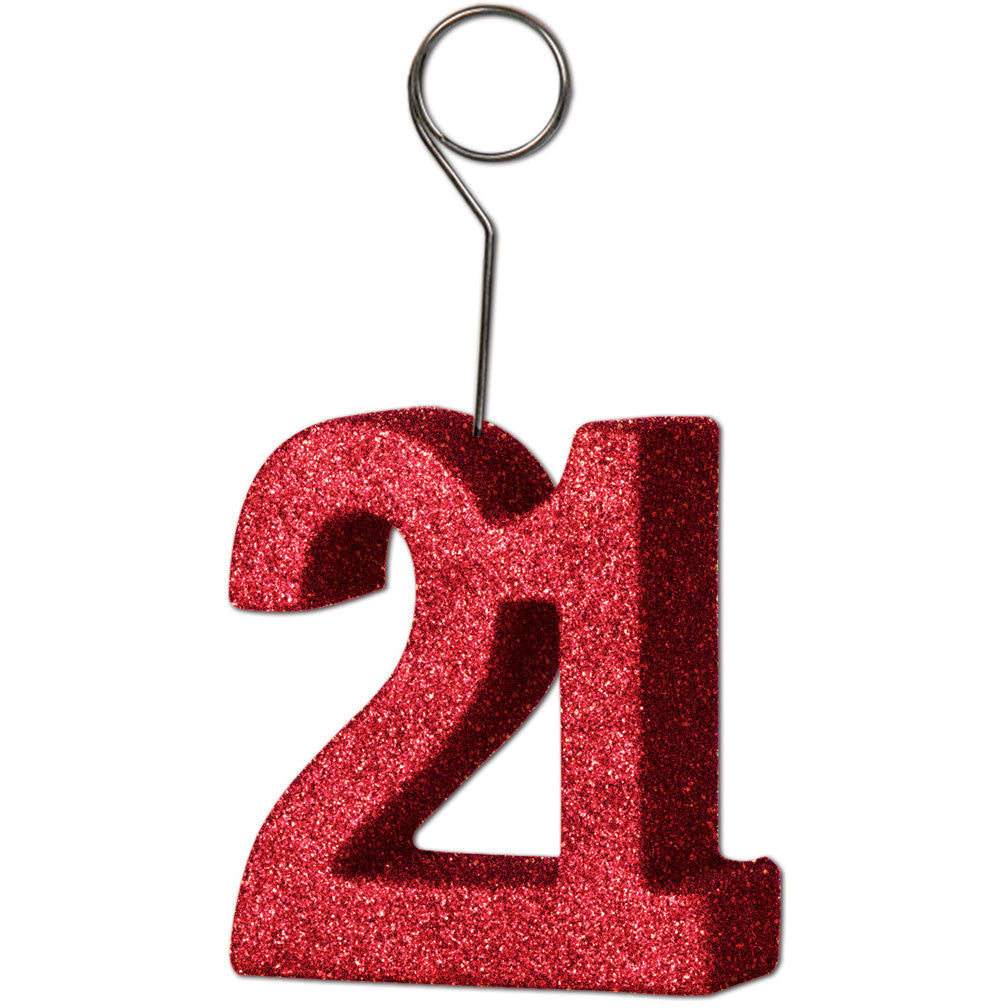 &quot;21&quot; Glitter Photo Holder