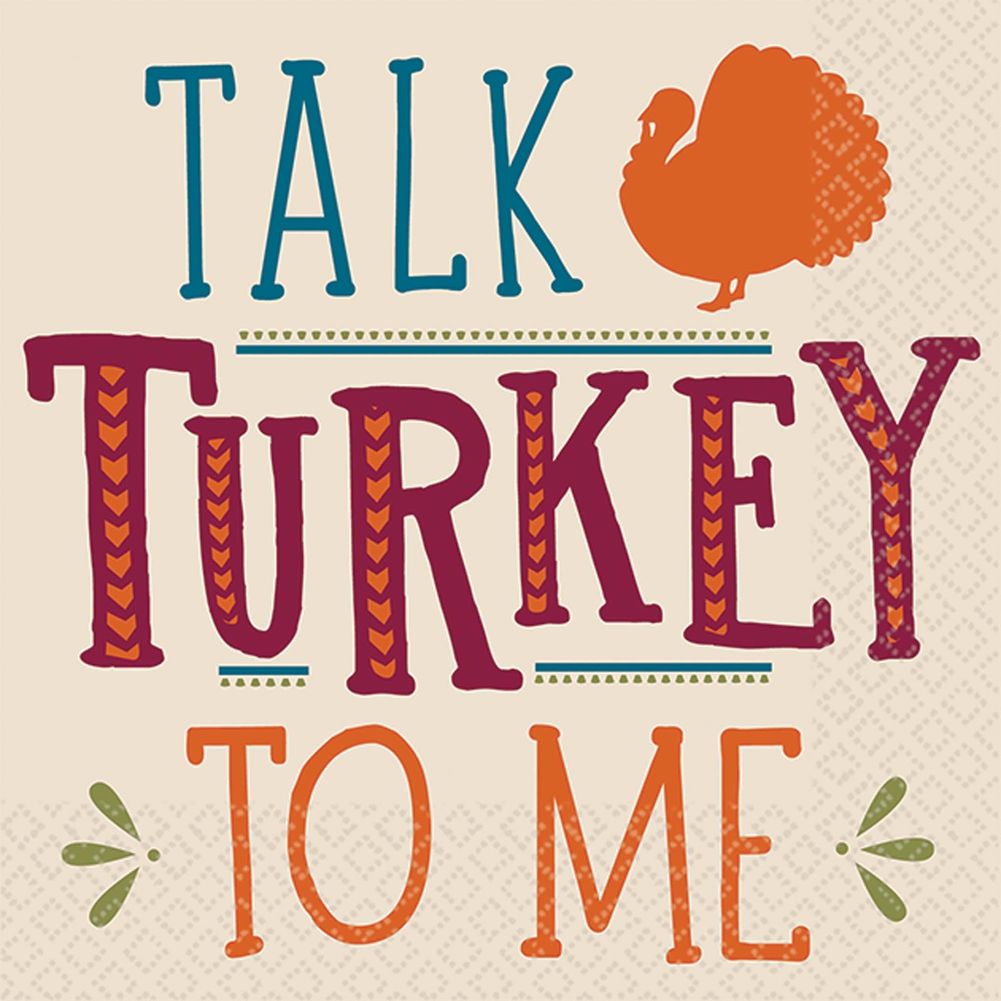Talk Turkey To Me Beverage Napkins (16 ct)