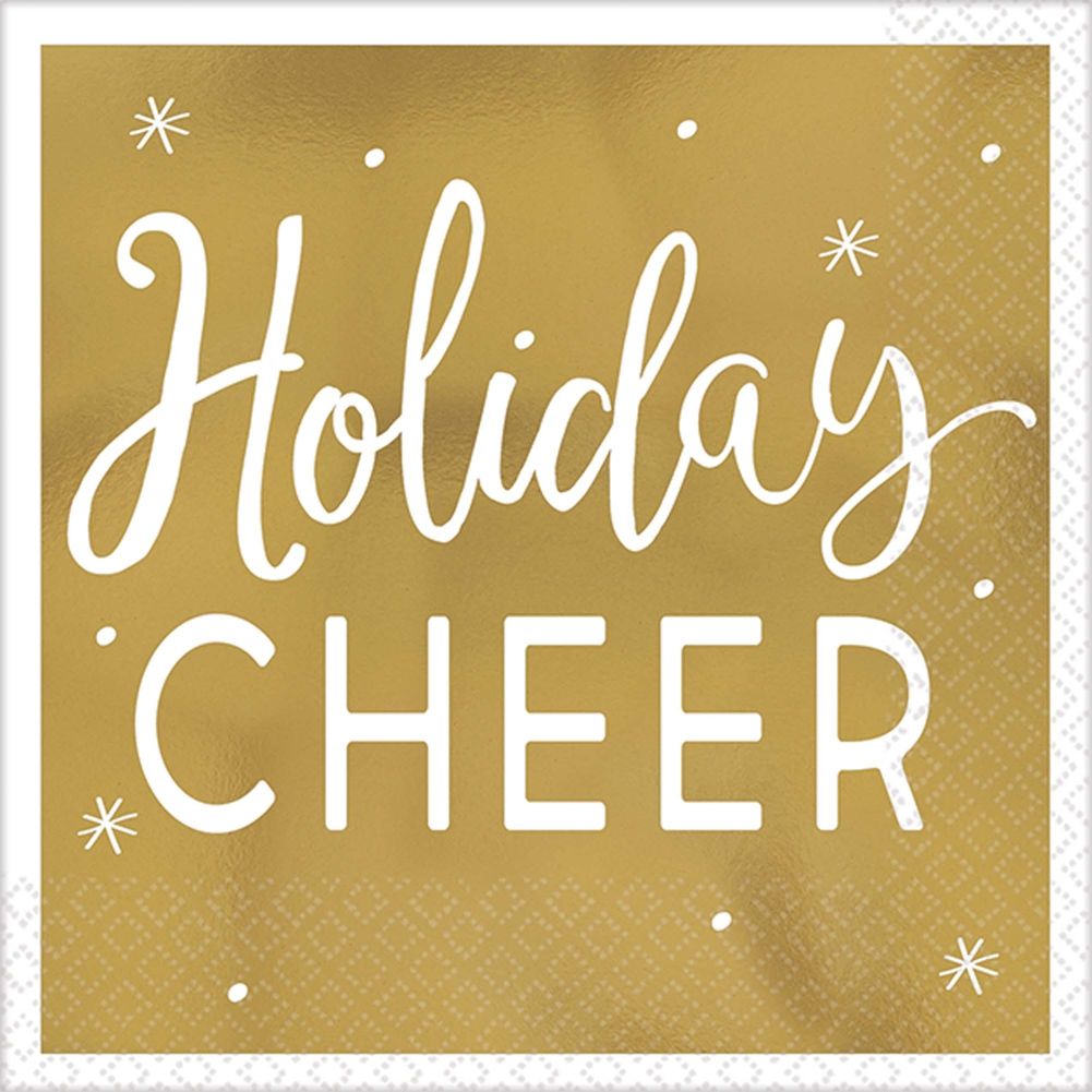 Holiday Cheer Beverage Napkins (16 ct)