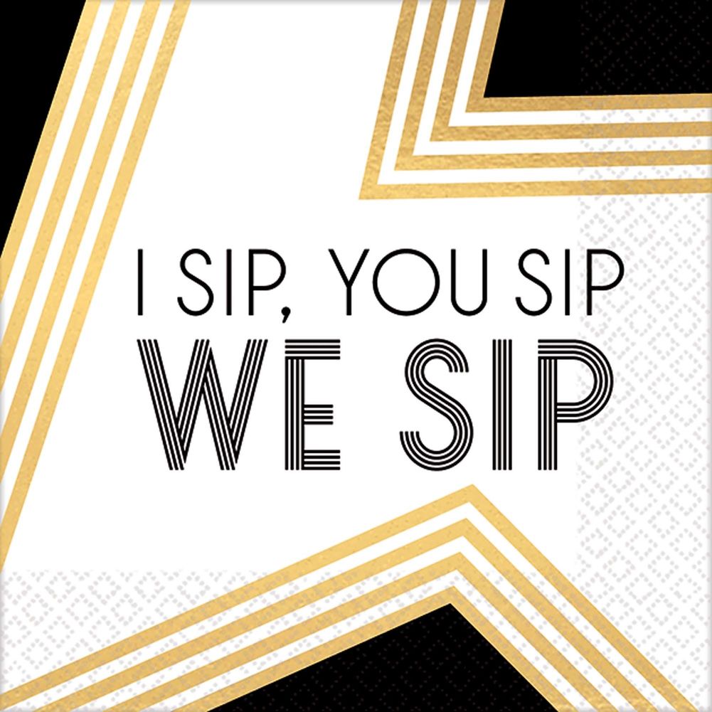 I Sip, You Sip, We Sip Beverage Napkins (16 ct)