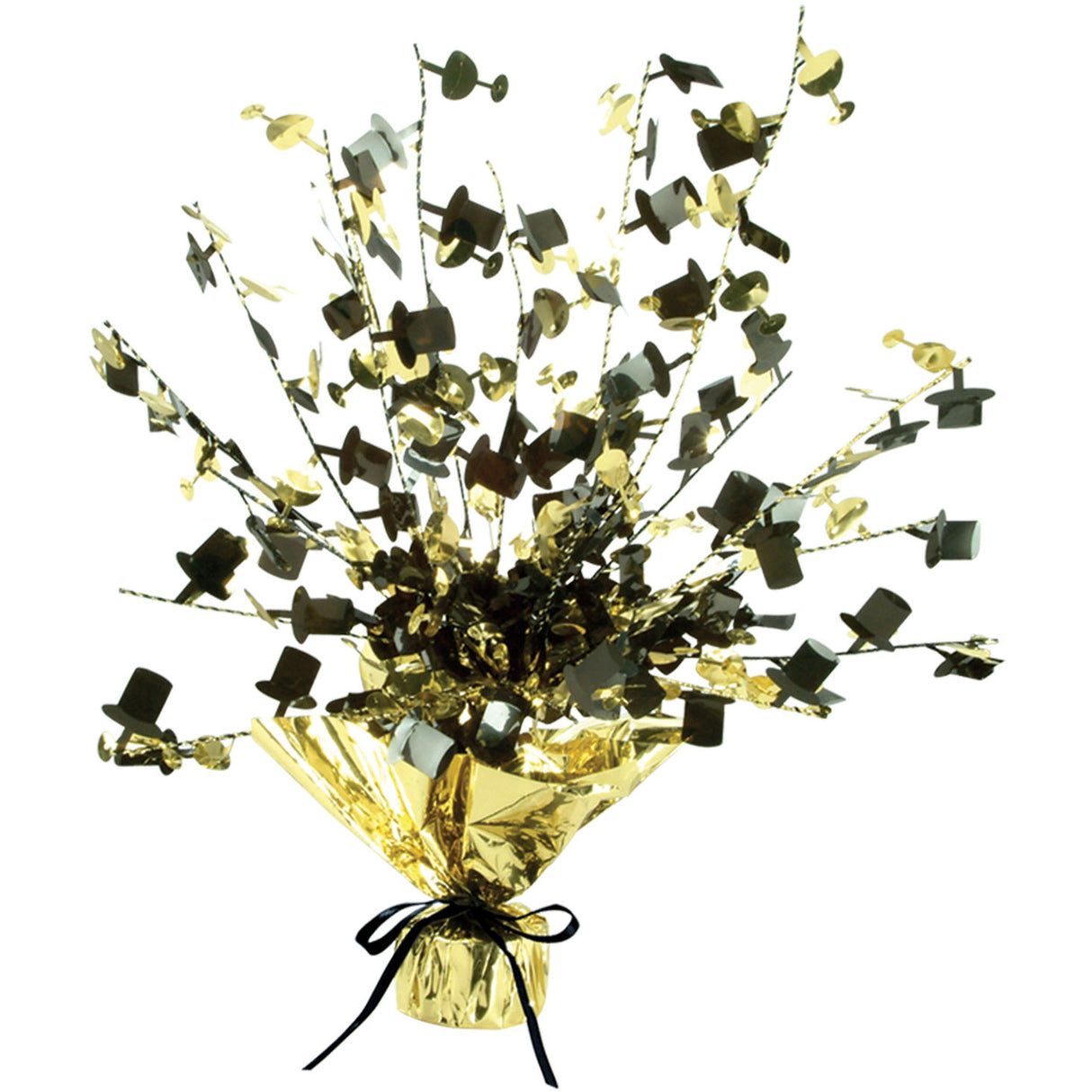 Champagne Glass & Top Hat Gleam 'N Burst Centerpiece