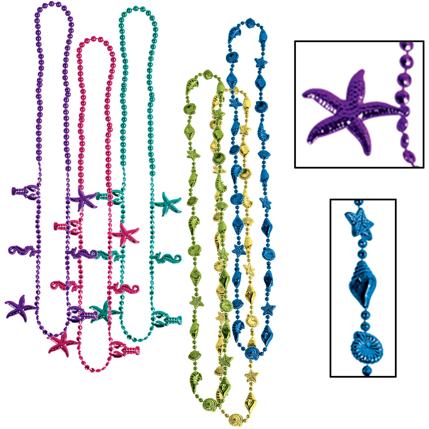 Luau Bead Necklaces (6ct)
