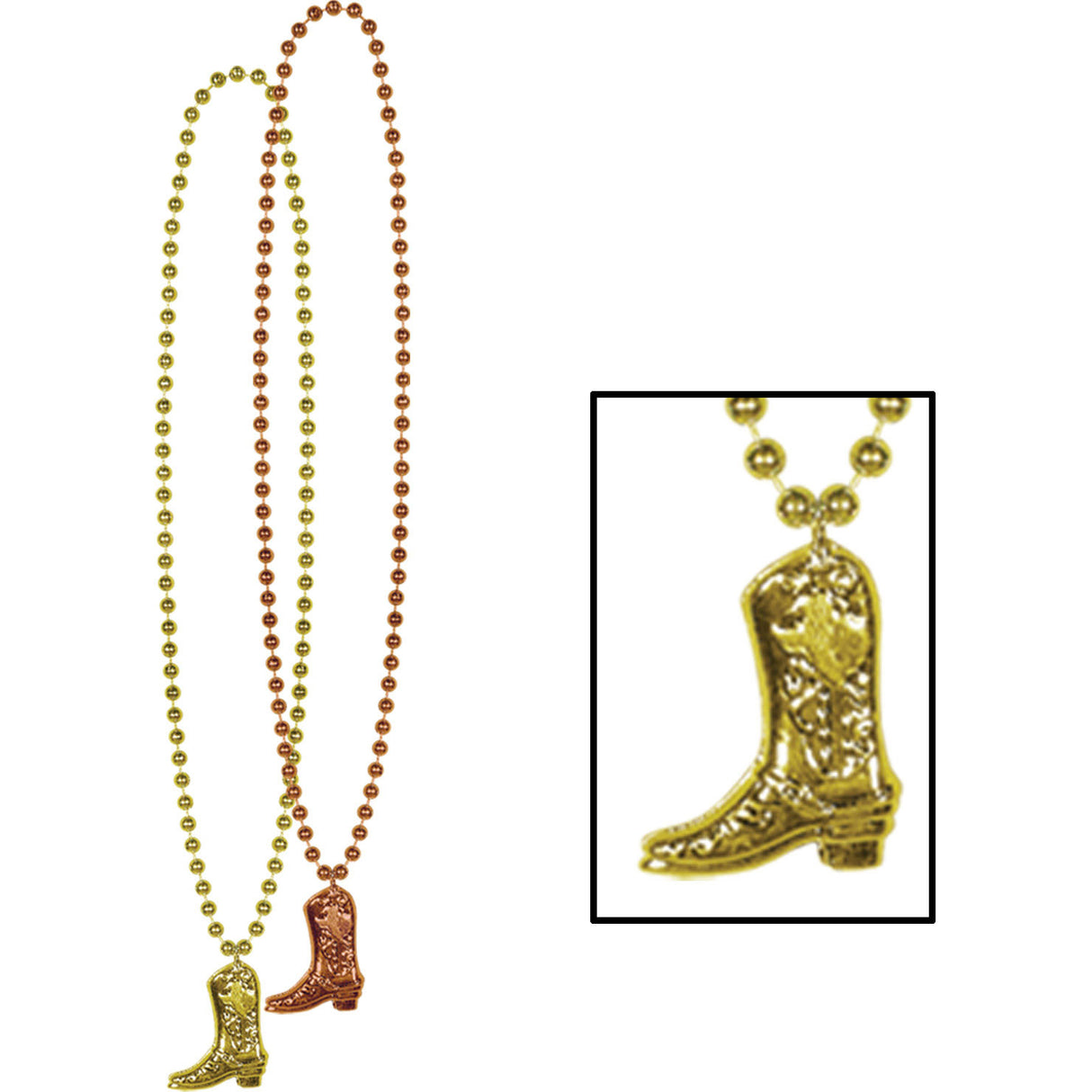 Cowboy Boot Bead Necklace