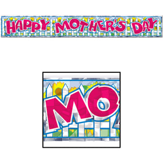 Metallic Happy Mother's Day Fringe Banner