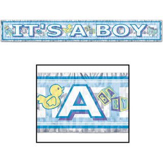 It's a Boy Foil Banner
