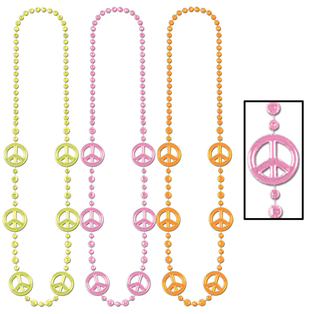 Funky Peace Sign Beads