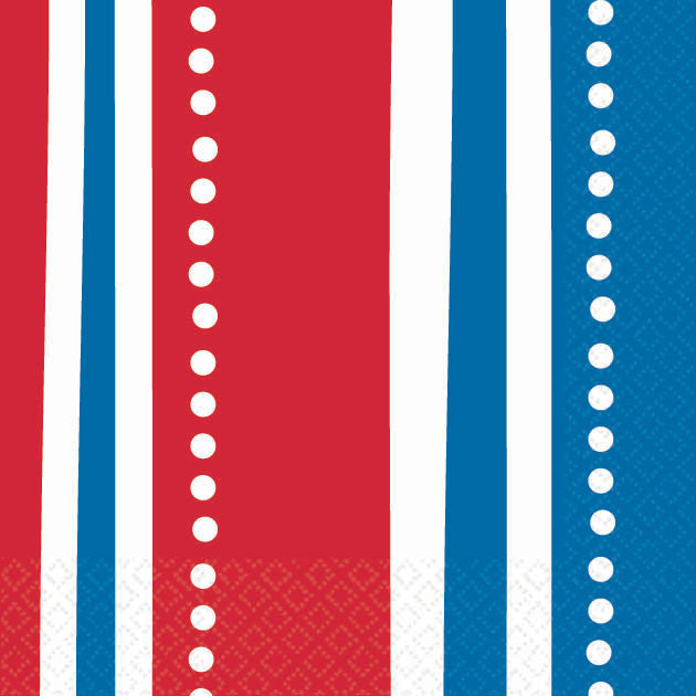 American Summer Stripes Beverage Napkins (16ct)