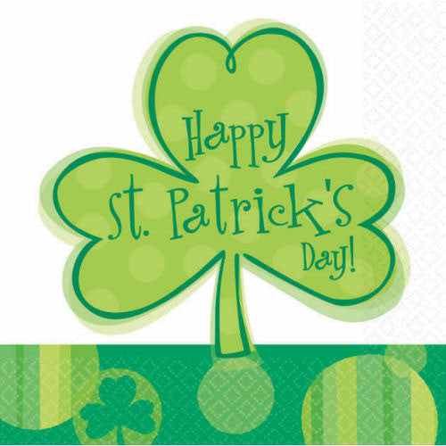 Happy Shamrocks Beverage Napkins (16ct)