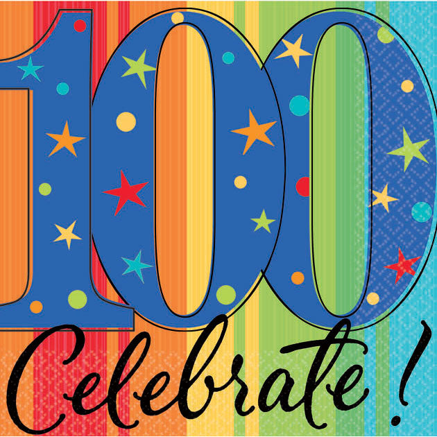 100 A Year To Celebrate Beverage Napkins (16ct)