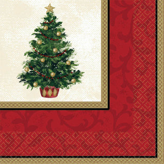 Classic Christmas Tree Beverage Napkins (16ct)