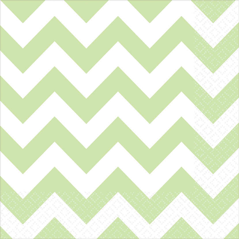 Leaf Green Chevron Luncheon Napkins (16ct)