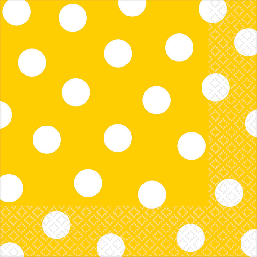 Sunshine Yellow Dots Luncheon Napkins (16ct)