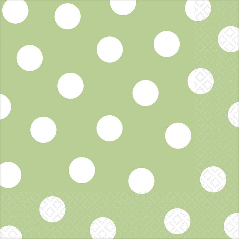 Leaf Green Dots Luncheon Napkins (16ct)