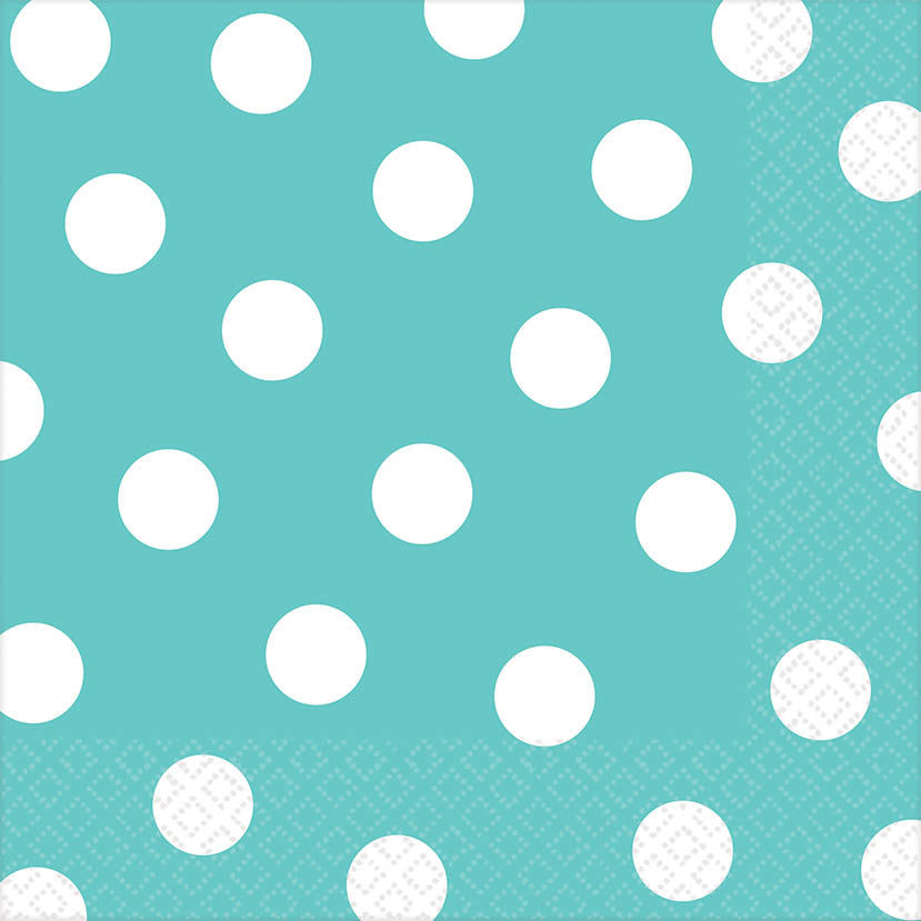 Robin's Egg Blue Dots Luncheon Napkins (16ct)