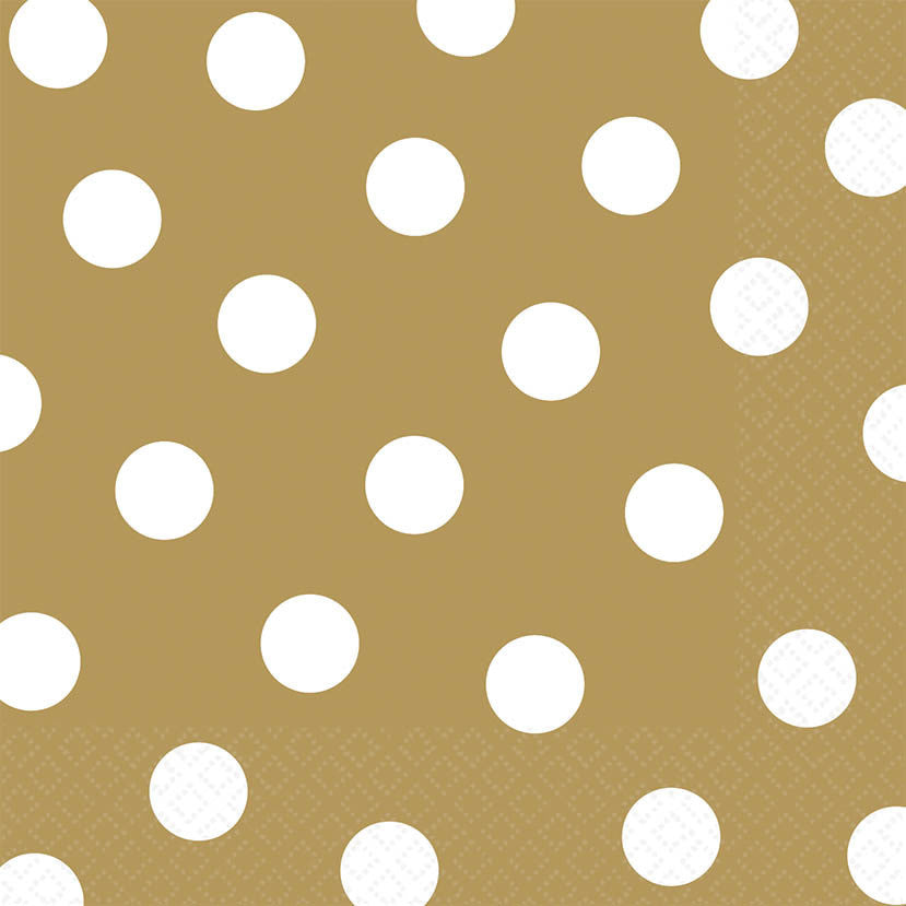 Gold Dots Luncheon Napkins (16ct)