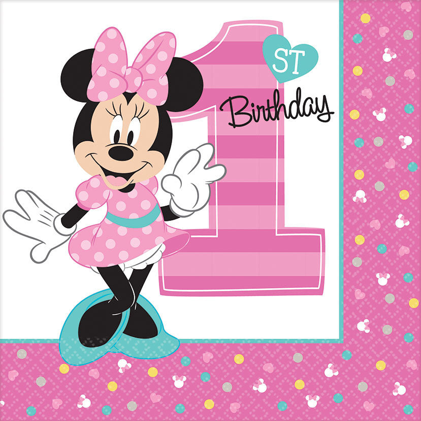 Minnie Fun To Be One Luncheon Napkins (16 ct)