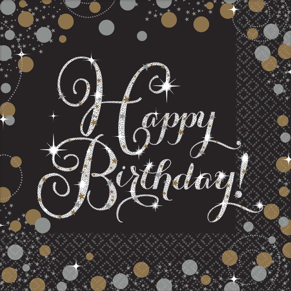 Sparkling Celebration Happy Birthday Luncheon Napkins (16ct)