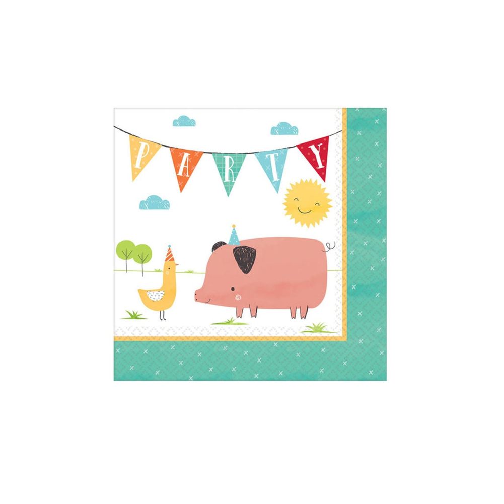Barnyard Baby Luncheon Napkins, 16 ct