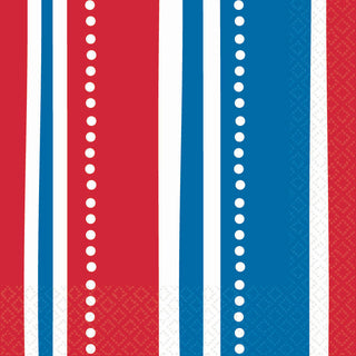 American Summer Stripes Luncheon Napkins (16ct)