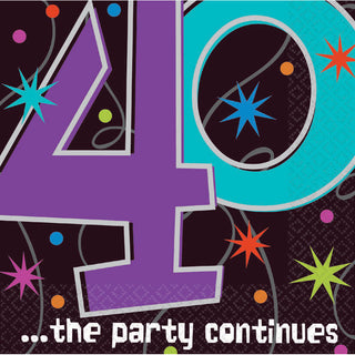 40 The Party Continues Luncheon Napkins (16ct)