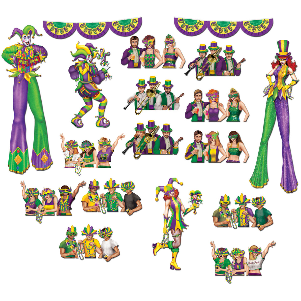 Mardi Gras Reveler Props